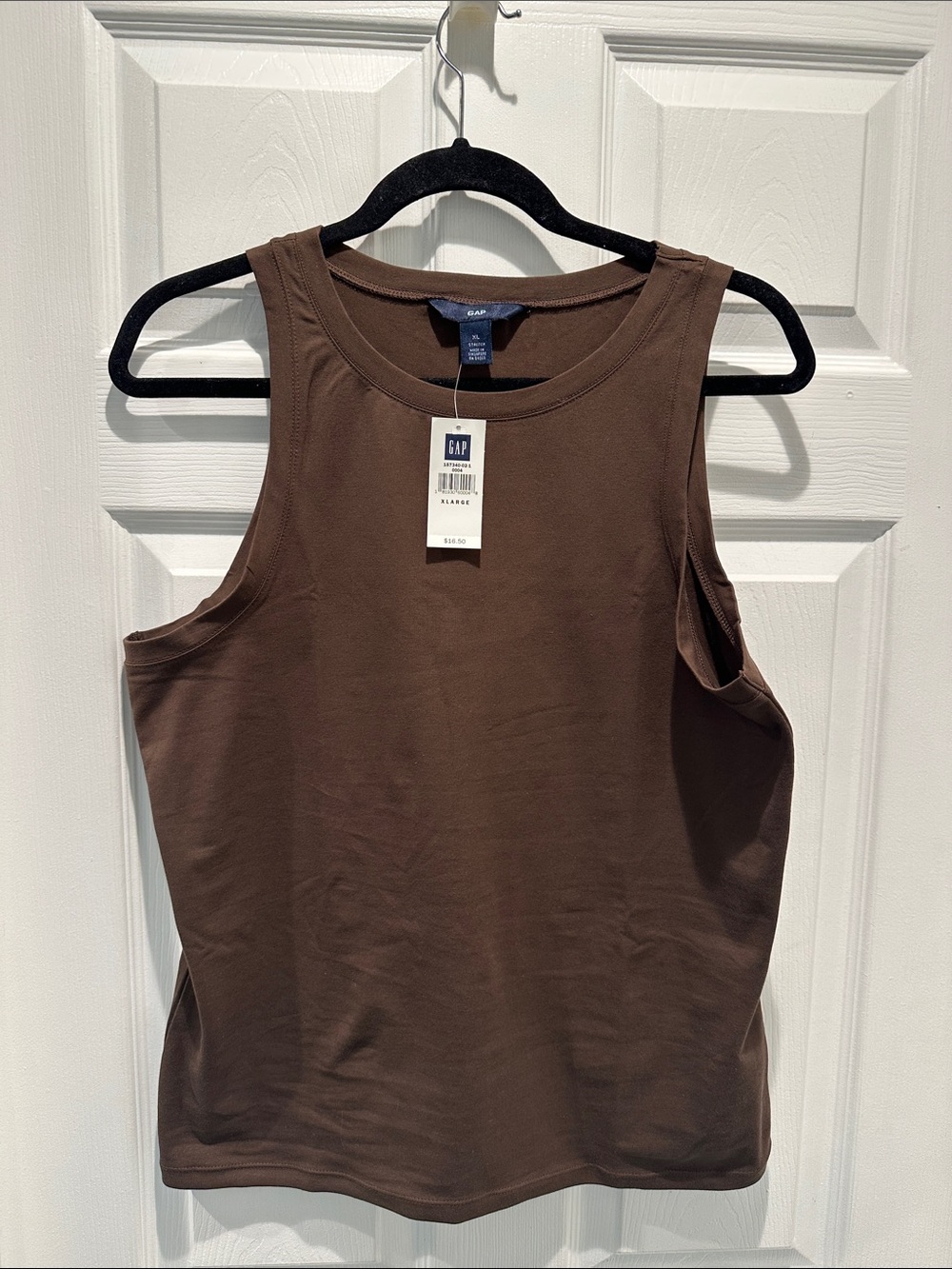 GAP Women's Dark Brown Crewneck Tank Top Size XL